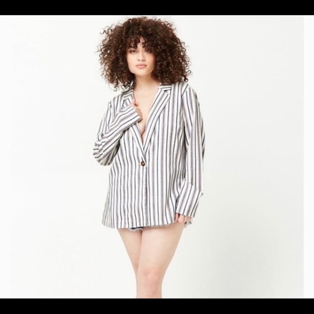 NWT F21 Striped Blazer